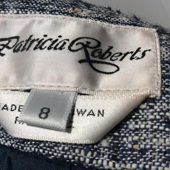 Vintage Patricia Roberts NWT tweed blazer & skirt set cotton/linen Size 8 - Picture 11 of 12
